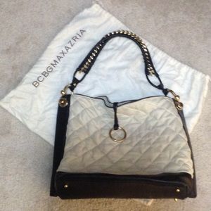 Bcbg maxazria big quilted shoulder tote bag